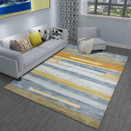 Multicolored Parlor Carpet Modern Abstract Carpet Polyester Machine Washable Non-slip Back Area Rug