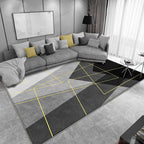 Aesthetic geometric pattern rug Black Modern rug Polyester Washable Non-slip Pet-friendly rug for the living room