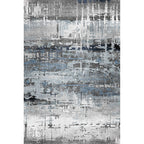 Creative Industrial Area Floor Rug Polyester Grey Abstract Carpet Washable Pet Friendly Rug for Parlor