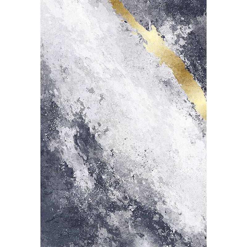 Gray Living Room Carpet contemporary abstract carpet polyester machine washable non-slip backing carpet