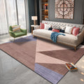 Multicolored living room rug Contemporary geometric pattern rug Synthetic non-slip rug