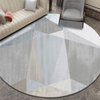 Compact geometric patterned rug soft color modern rug synthetic non-slip rug for the living room