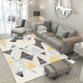 Contemporary home interior rug pastel triangles patterned rug polyester machine washable rug
