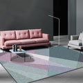 Aesthetic Morandi Colors Geometric Rug Polypropylene Modernist Rug Washable Anti-Slip Rug for Home