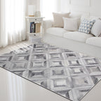 Dark geometric pattern rug Synthetic creative rug Non-slip rug for home decor
