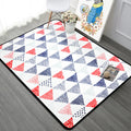 Novelty Triangle Indoor Dress Pastel Color Polyester Rug Non-slip Back Area Carpet for Room