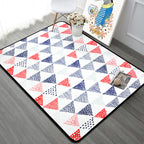 Novelty Triangle Indoor Dress Pastel Color Polyester Rug Non-slip Back Area Carpet for Room