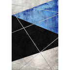 Dark Color Simple Rug Polypropylene Color Block Geometric Carpet Non-Slip Pet-Friendly Rug for Home