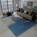 Trendy Flowing Swirl Rug Dark Color Synthetic Rug Easy Care Non-Slip Rug for Living Room