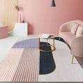 Pastel Color Scandinavian Carpet Polypropylene Geometric Shapes and Lines Carpet Non-Slip Underlay Carpet for Home
