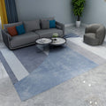 Soft Blue Geometric Carpet Polyester Minimalism Rug Non-Slip Pet Friendly Area Rug for Living Room