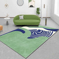 Creative Color Block Print Carpet Multicolor Modern Style Rug Polyester Non-Slip Backing Carpet for Home