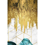 Cyberpunk Living Room Carpet Multi Color Abstract Foil Streams Carpet Polyester Machine Washable Area Rug