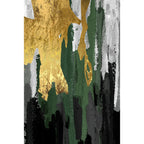 Cyberpunk Living Room Carpet Multi Color Abstract Foil Streams Carpet Polyester Machine Washable Area Rug