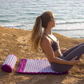 Acupressure yoga mat & cushion set for natural pain relief & relaxation