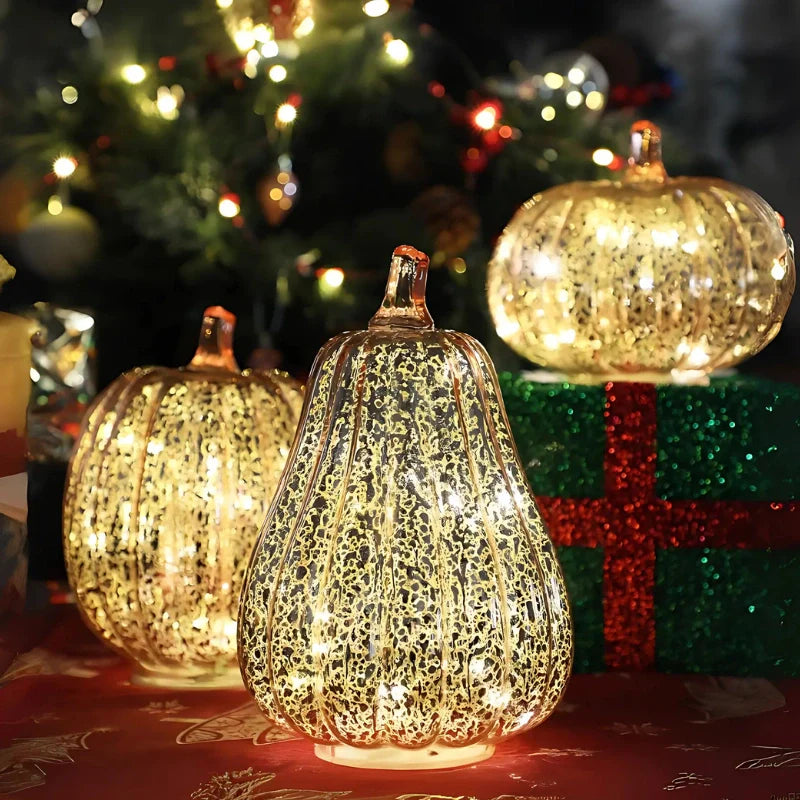 HarvestGlow Hand-Blown Glass Lamp