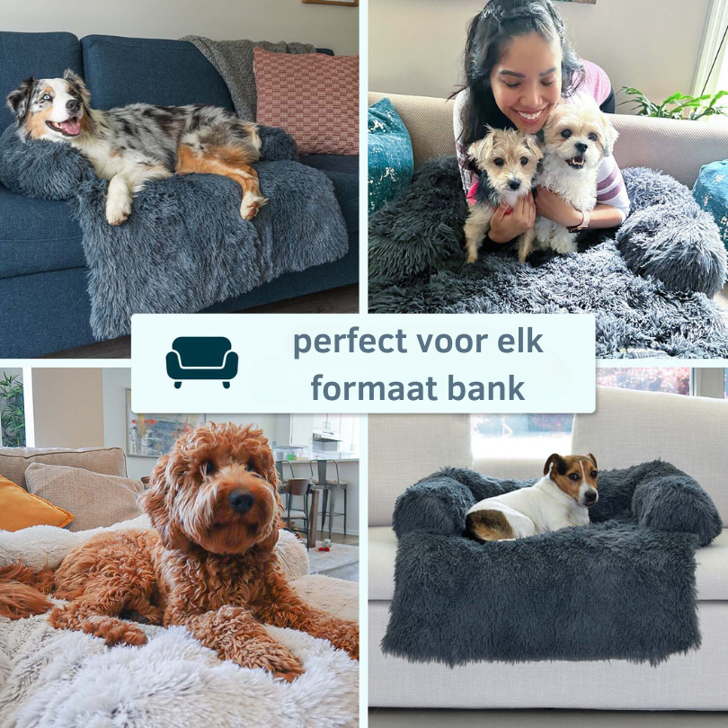 Water Repellent Dog Bed Protection with Soft Vegan Fur – Non-slip, Comfortable, Suitable for All Dog Sizes