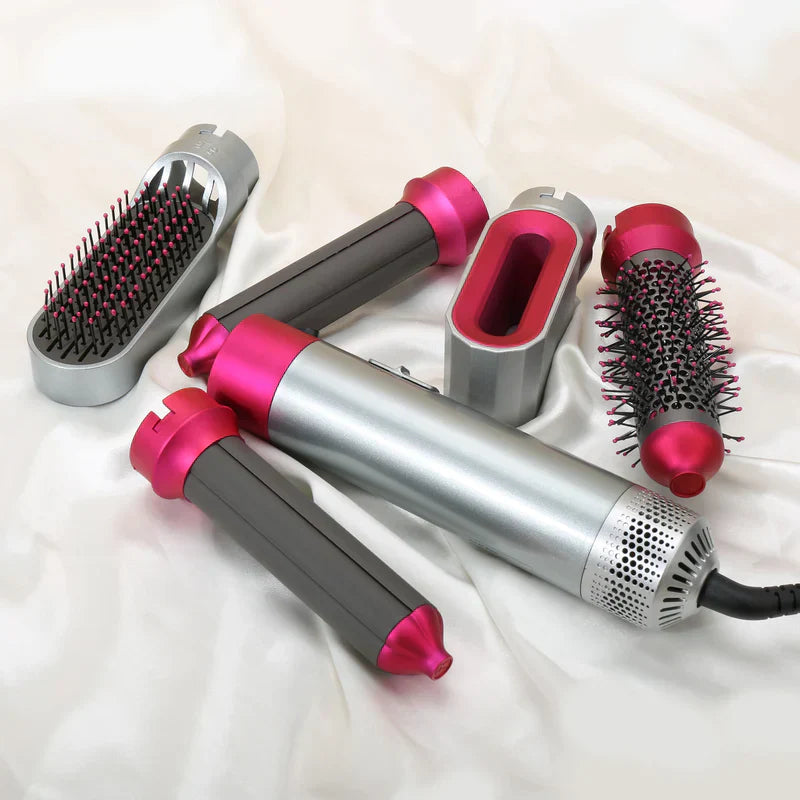 5-in-1 Hair Styler | Auto Curler, Blow Dryer & Flat Brush for All Hair Types at Home