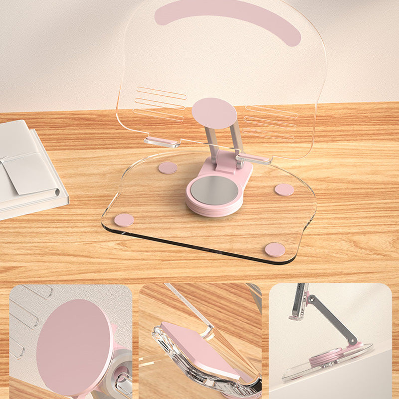 Folding transparent acrylic tablet stand