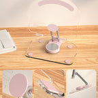 Folding transparent acrylic tablet stand