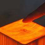 Cordless LED table lamp with rechargeable battery and touch control – Warm wood design for a cozy atmosphere