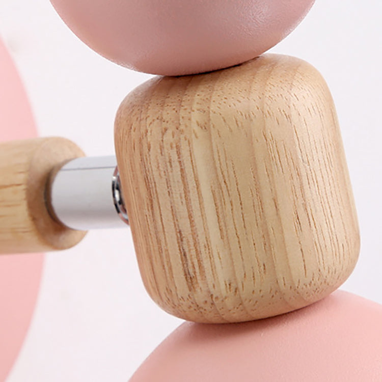 Modern Minimalistic Round Horn Aluminum Wood 1-Light Wall Lamp for Bedroom