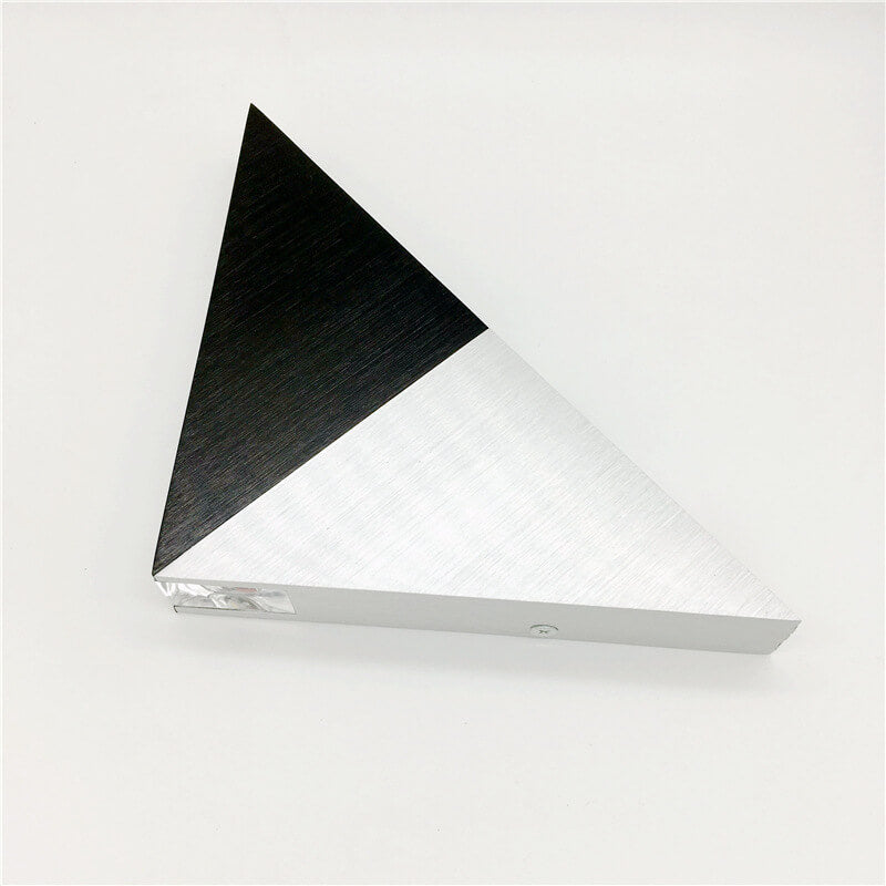 TriLumina Prism LED Wall Light | Creative Pyramid Design | Aluminum & Acrylic | Colored Light Options