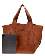 Chic & Sustainable Leather Bag with Large Capacity - Elegant, Versatile Women's Handbag