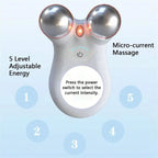 Professional facial massager with microcurrent for firmer, smoother skin