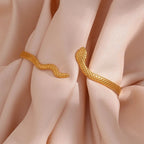 18k Adjustable Snake Bracelet