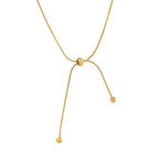 18k Adjustable Tassel Snake Chain Necklace