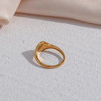 18k Dainty Floral Signet Rings