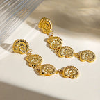 18k Dangling Shells Tropical Earrings