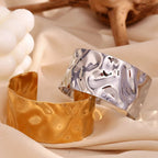 18k Hammered Texture Bangle Bracelets
