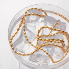 18k Layered Gold Beaded Necklace