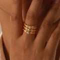 18k Multi Layered Triple Diamond Rings