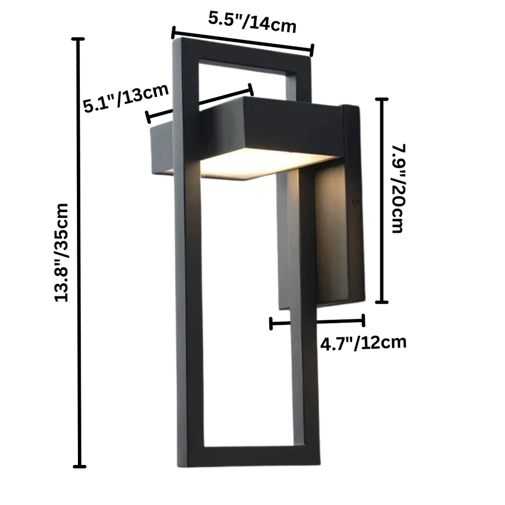 Wall Lamp Outdoor Stainless Steel Black