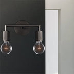 Wall Light Brass Metal Double Bulb Sconce