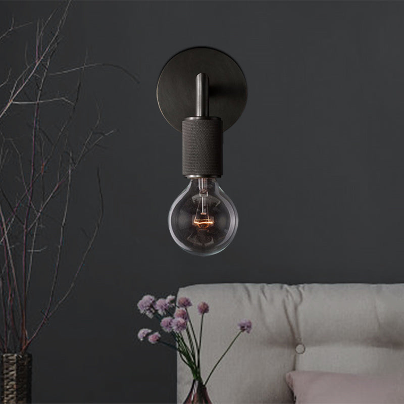 Wall Light Brass Metal Double Bulb Sconce