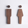 Set Wooden Toilet Seats of Black Walnut – Men & Women – Self-adhesive