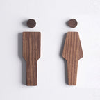Set Wooden Toilet Seats of Black Walnut – Men & Women – Self-adhesive