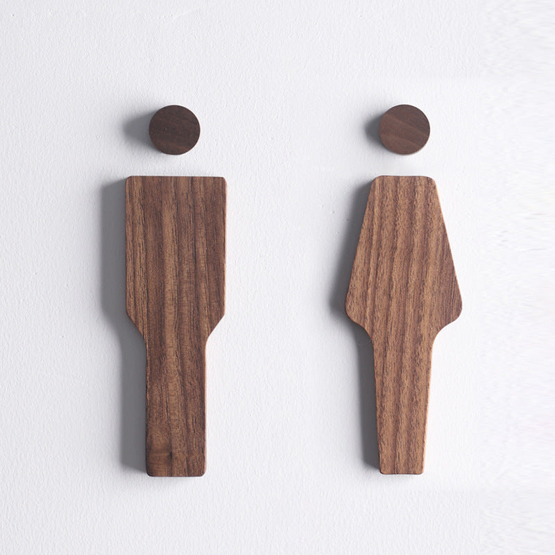 Set Wooden Toilet Seats of Black Walnut – Men & Women – Self-adhesive