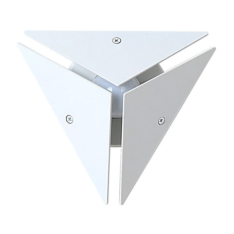 Simple Style Triangle Metal Wall Sconce Light Gold/Black/White LED Wall Light Fixture in Warm/White Light for Corridor