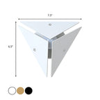 Simple Style Triangle Metal Wall Sconce Light Gold/Black/White LED Wall Light Fixture in Warm/White Light for Corridor