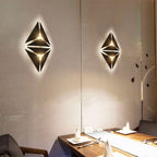 Simple Style Triangle Metal Wall Sconce Light Gold/Black/White LED Wall Light Fixture in Warm/White Light for Corridor