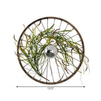 Wheel Iron LED Wall Lamp Bracket Farm Garage Plant Wall Lighting in Pink/Green/Pink Red