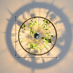 Wheel Iron LED Wall Lamp Bracket Farm Garage Plant Wall Lighting in Pink/Green/Pink Red