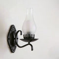 Single-arm Wall Light Industrial Hall Wall Light with Kerosene Clear/Frosted Glass Shade in Copper/Bronze