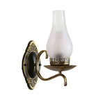Single-arm Wall Light Industrial Hall Wall Light with Kerosene Clear/Frosted Glass Shade in Copper/Bronze