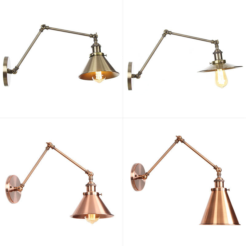 Industrial Swing Arm Wall Light Bronze/Copper